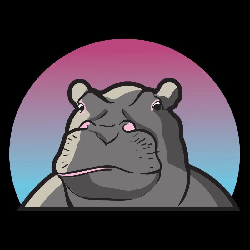 Hippo Nilpferd Flusspferd Dickhäuter Geschenk Tier