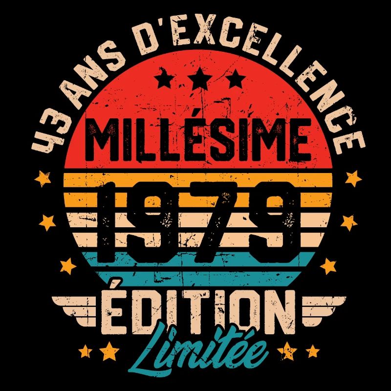 Cadeau d'anniversaire 43 ans millésime 1979