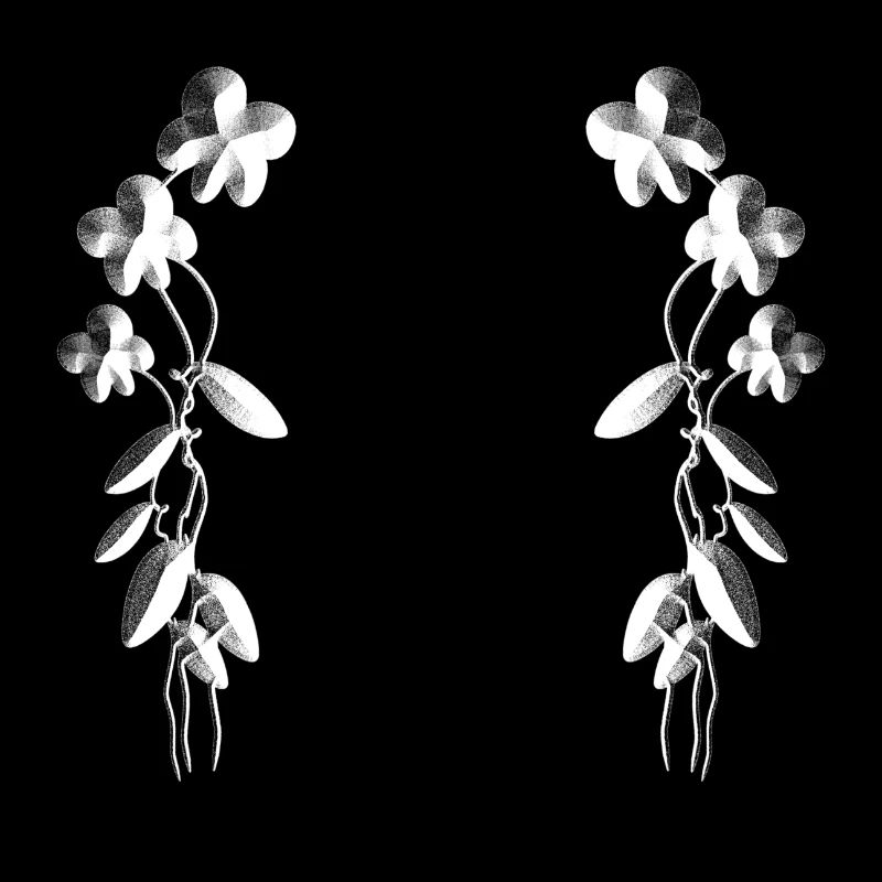 grey flowers flowers pattern silver parallel