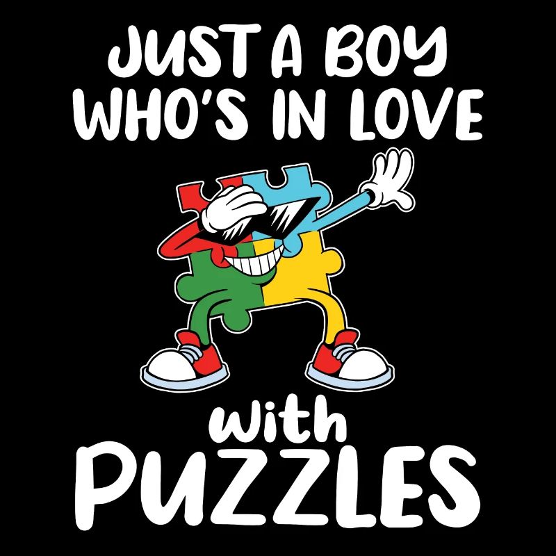 Nur ein Junge, der sich in rätselhafte, das Puzzle