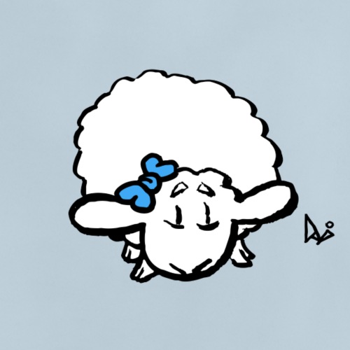 Baby Lamm (blå) - Ekologisk T-shirt med rund hals baby