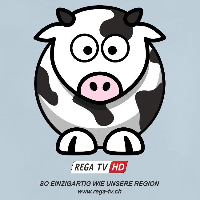 REGA-TV: Kuh, schwarzer Text