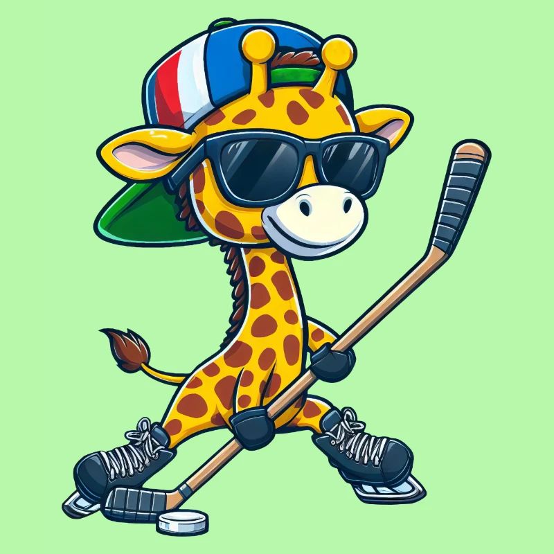 Skurriler Eishockeyschläger DoppelschlägerGiraffe