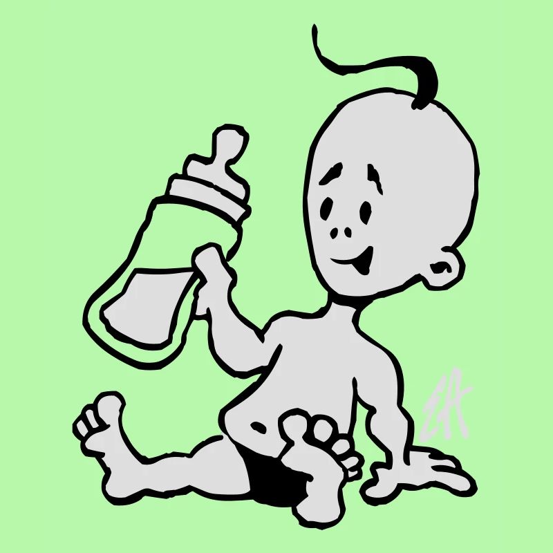 Baby mit einer Milchflasche