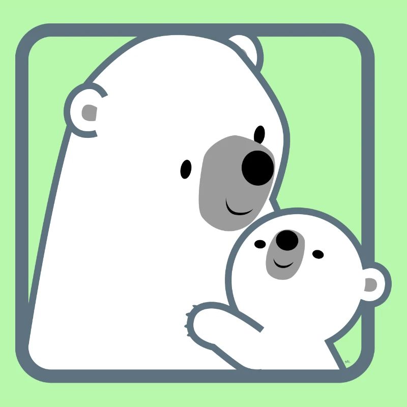Mutter Eisbär und Kind - Cheerful Madness!!