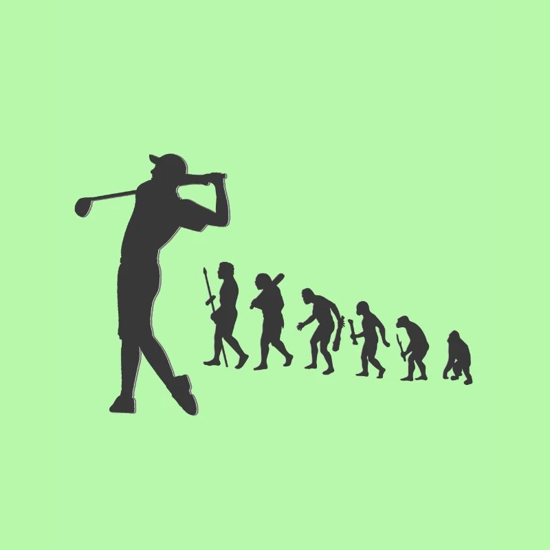 Evolution Golf Golfer Abschlag Entwicklung