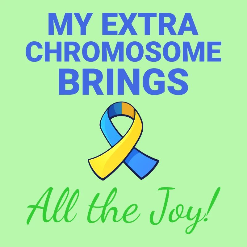 Down-Syndrom-Bewusstsein Joyful Extra Chromosom