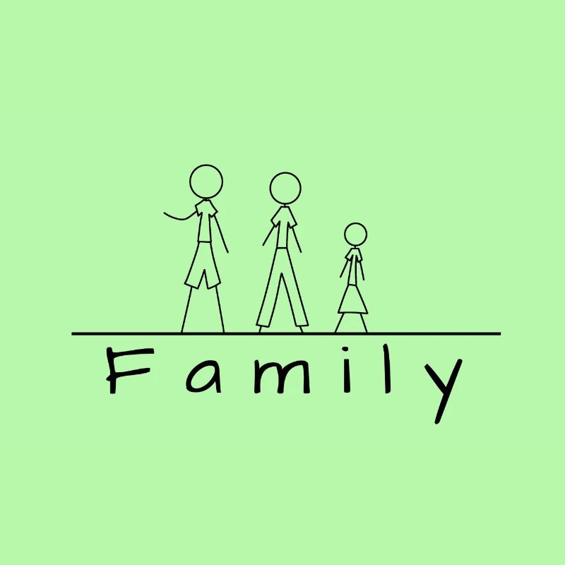 Strichmännchenfamilie