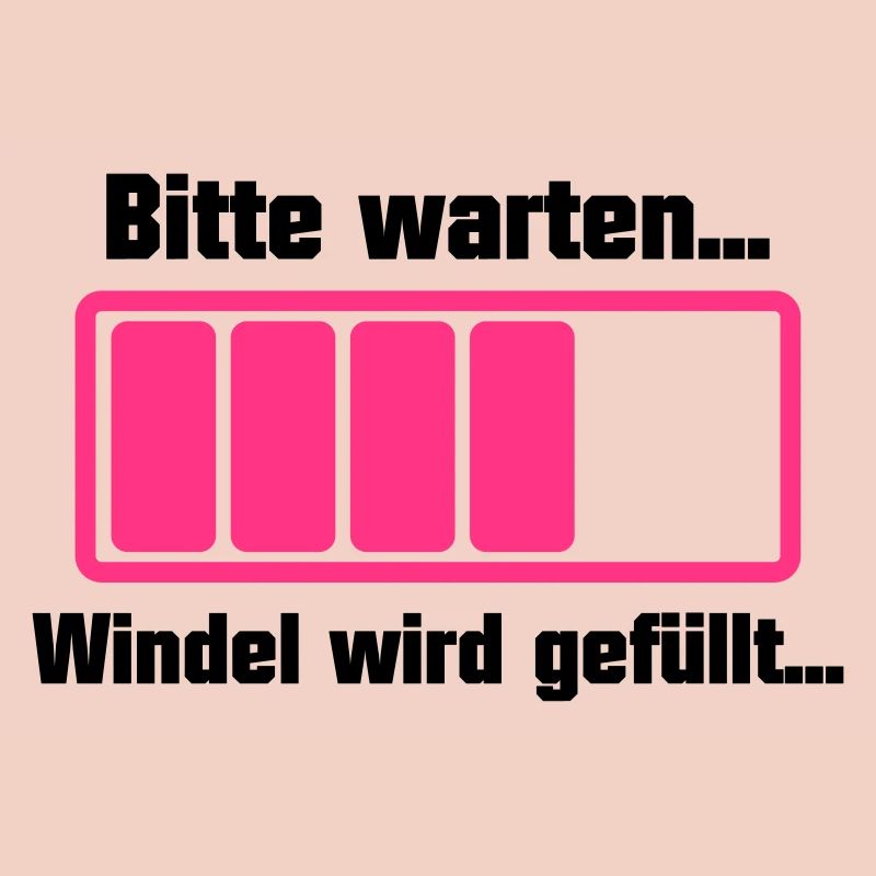 bitte warten windel wird gefüllt