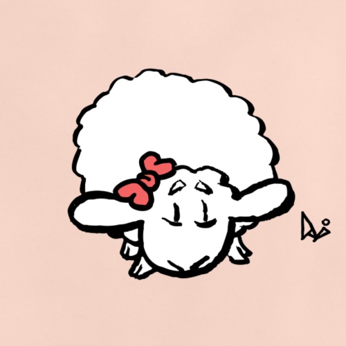 Baby Lamm (rosa) - Ekologisk T-shirt med rund hals baby