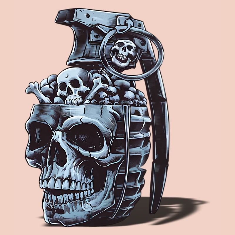 Conception de grenade squelette