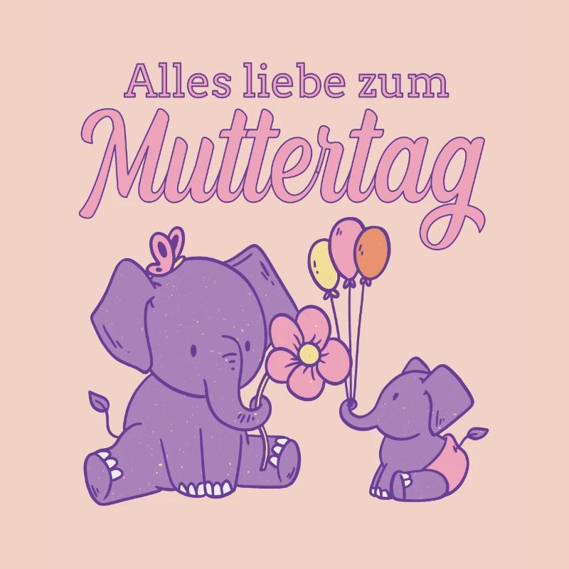 Muttertag - alles liebe zum Muttertag - Elefant