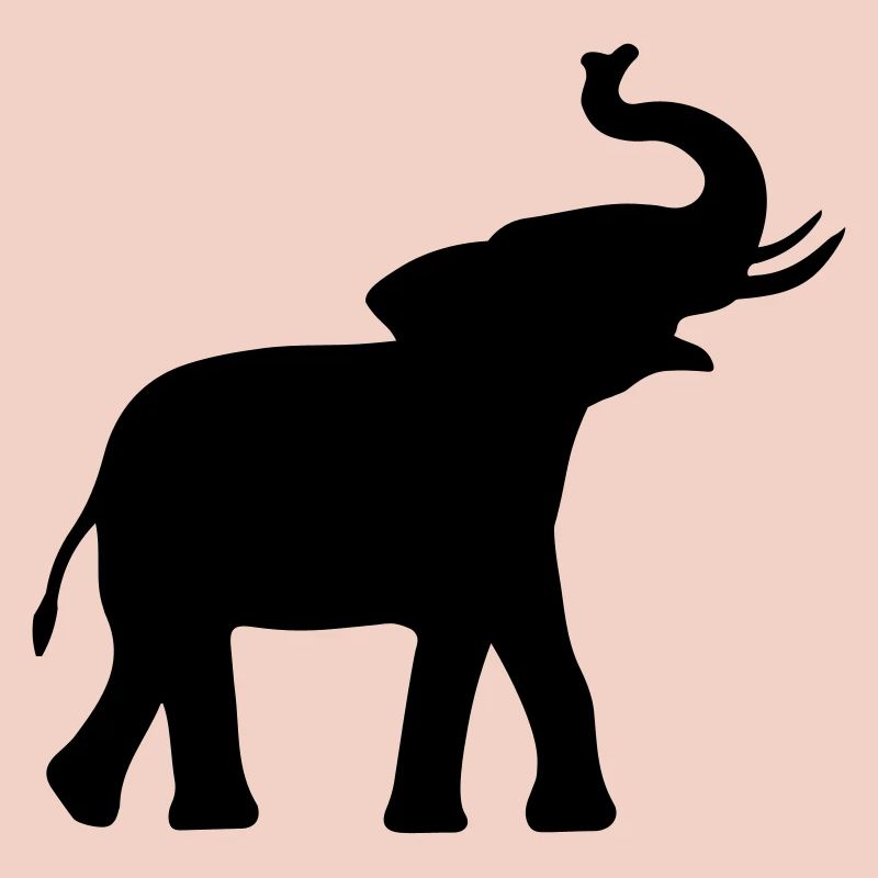 Elefant Silhouette Geschenkidee Elephant