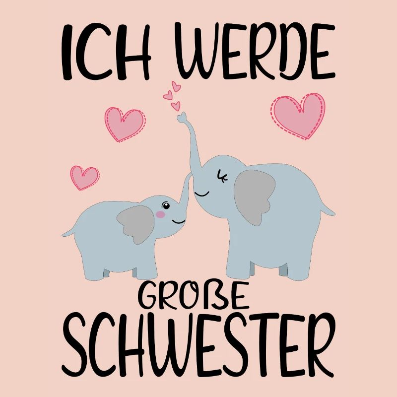 Werde große Schwester Nachwuchs Ankündigung Baby