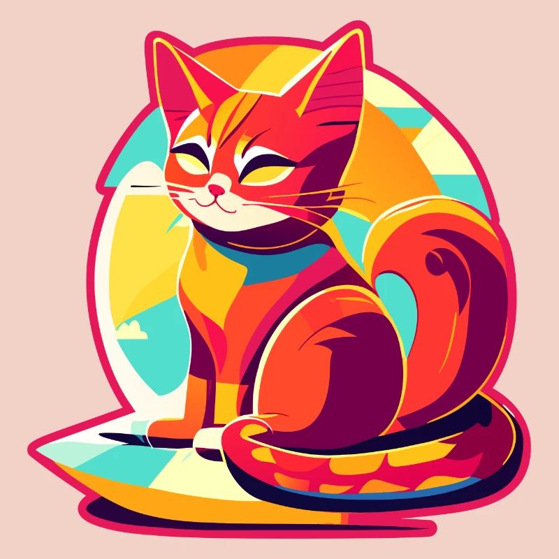 Chat sur oreiller