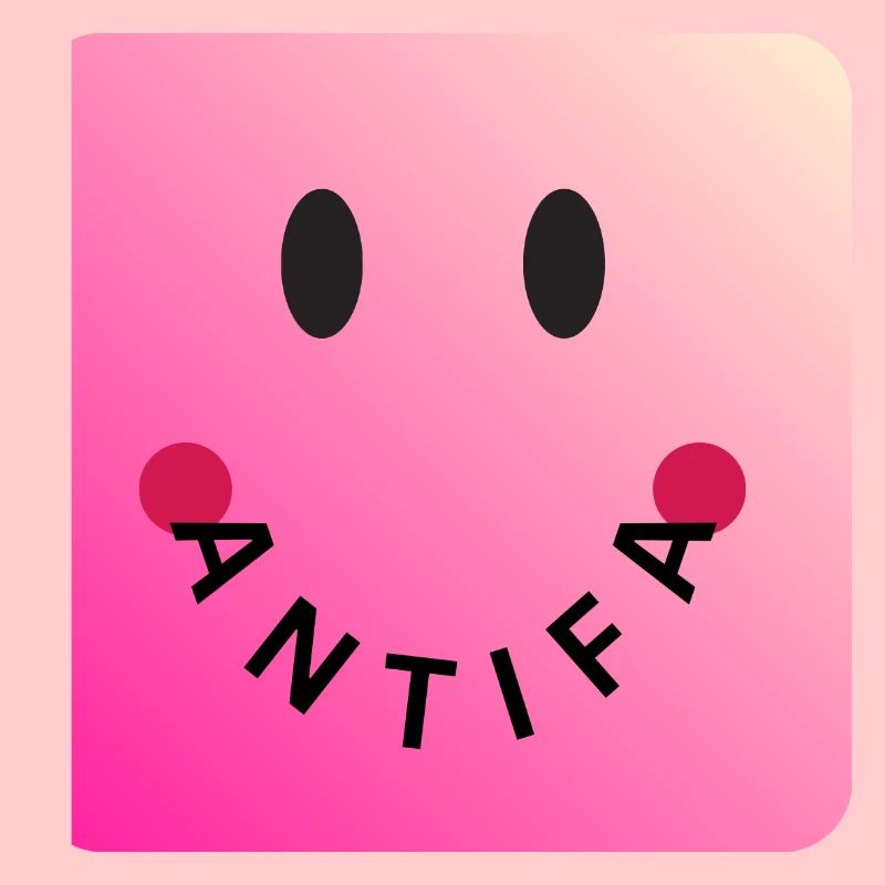 Friendly Antifa Pink | Faute de frappe de Gradient Smile