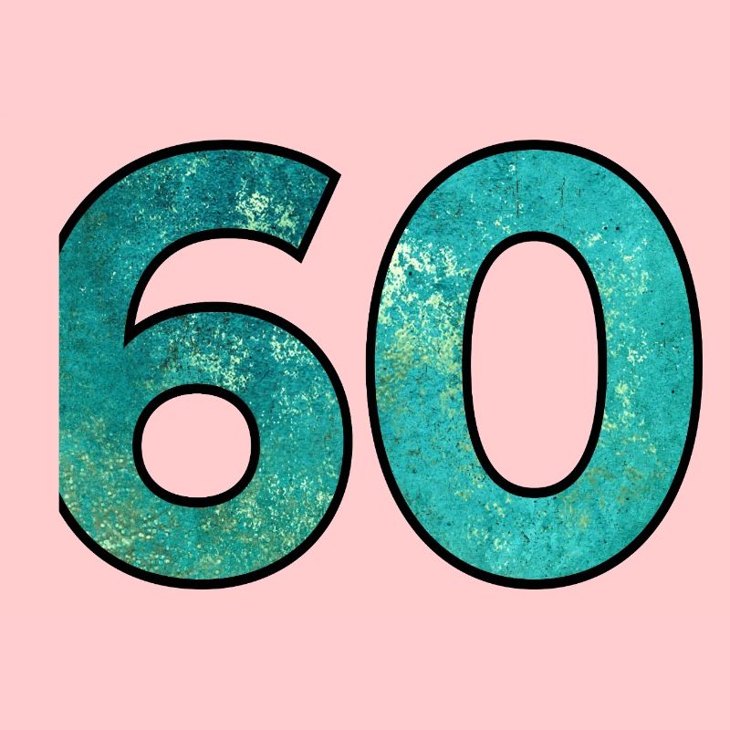 Zahl 60 - 60. Geburtstag