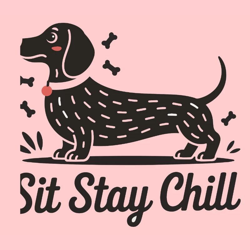 Sit Stay Chill Dackel Hund Haustier Geschenk