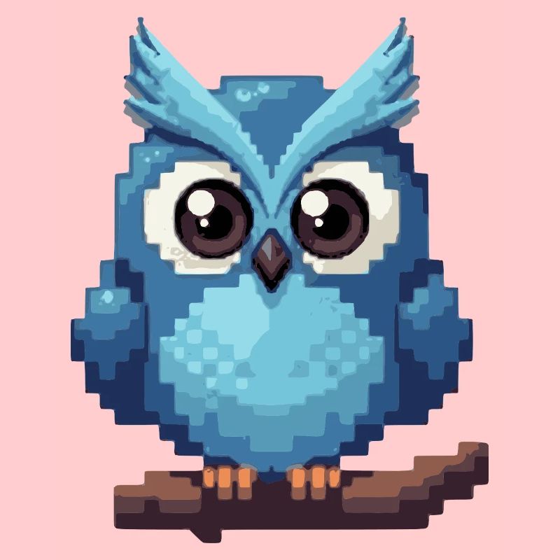 Pixel Eule – Retro 8-Bit Style