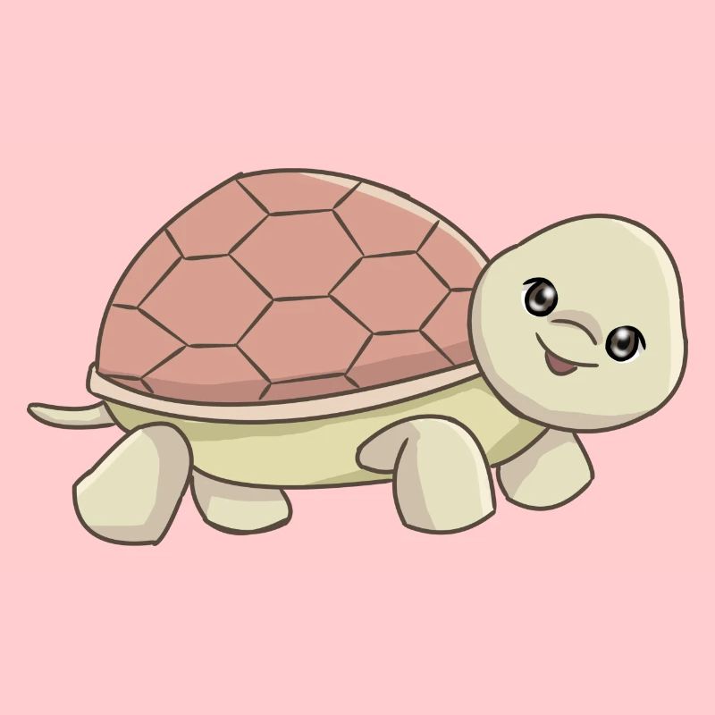 Cute cartoon turtle illustration
