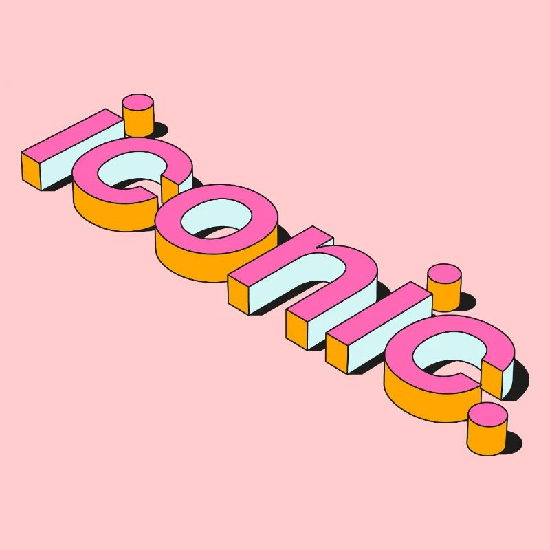 Conception de typographie 3D rétro emblématique