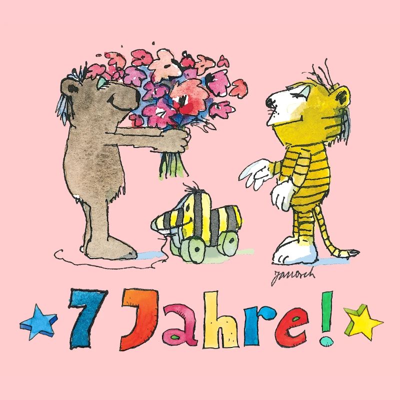 Janosch 7 Jahre Geburtstagsdesign Mit Bär & Tiger