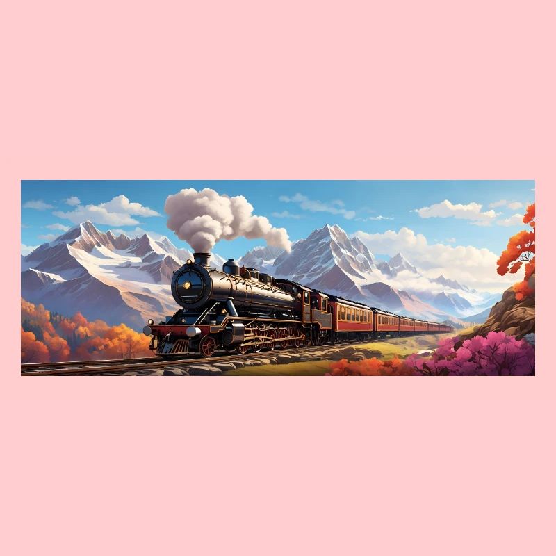 Nostalgischer Eisenbahnzug mit Dampflokomotive