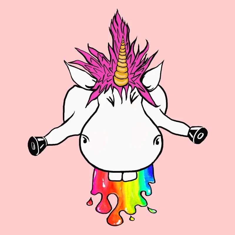 Regenbogen Einhorn Farbklecks Regenbogenkotze