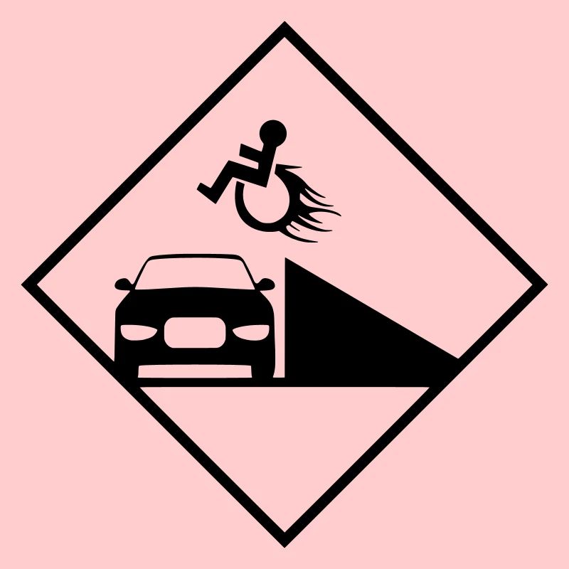 Rollstuhlfahrer springt über eine Rampe #