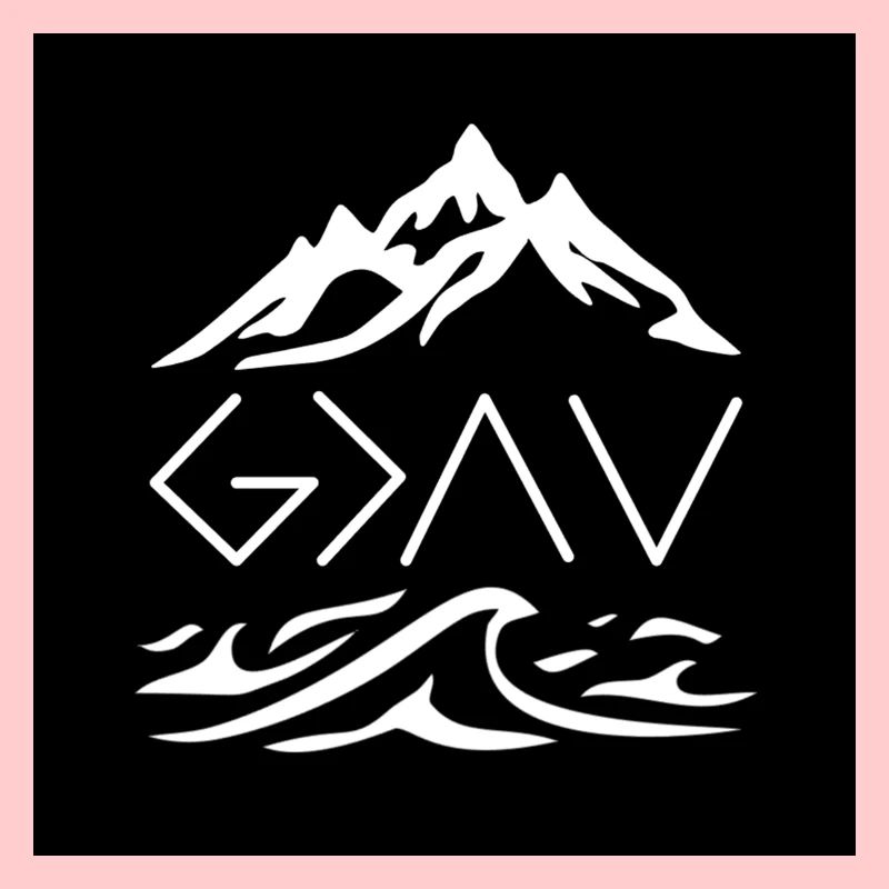 God is greater (white on black)