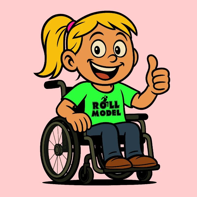 Lolla modèle d’utilisateurs de fauteuils roulants. Fauteuil roulant #