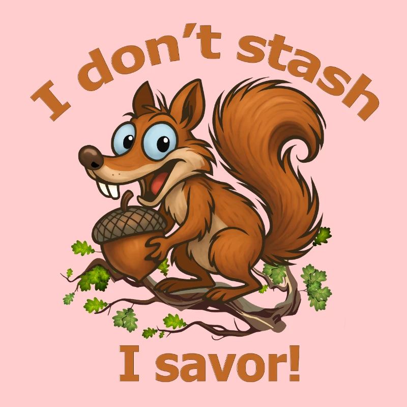 Verspieltes Eichhörnchen mit Eichel-Design