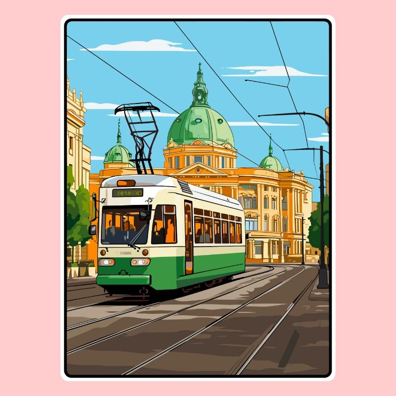 Sofia Bulgaria Historic Tramway Elegant Cityscape