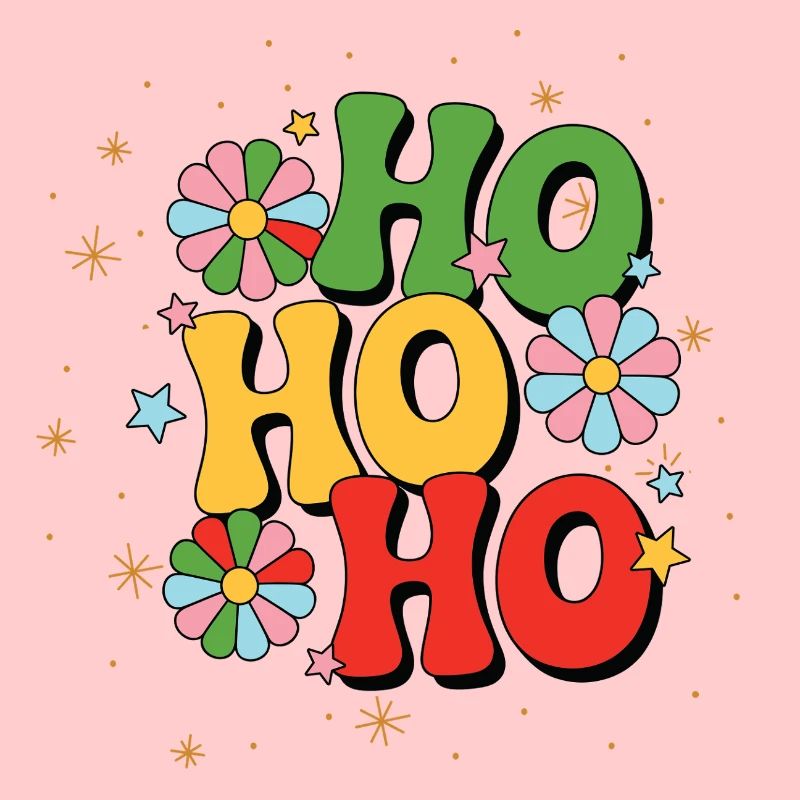 Lebendiges Ho Ho Ho Weihnachtsdesign