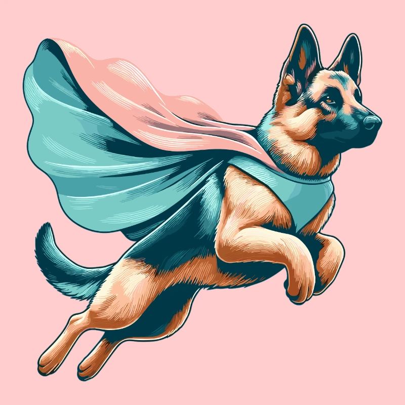 Heldentier Super Hund Schäferhund Cape Geschenk