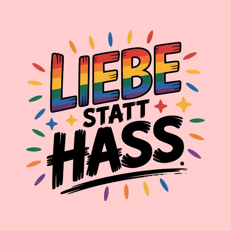 Love Instead of Hate - Cool Pride Logo