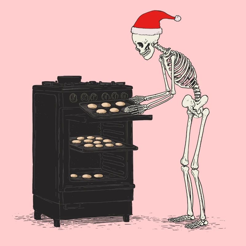 Skelett backt Cookies