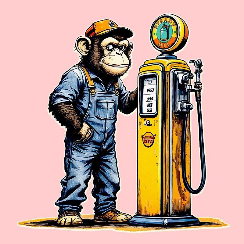Monkey Vintage Pump Art