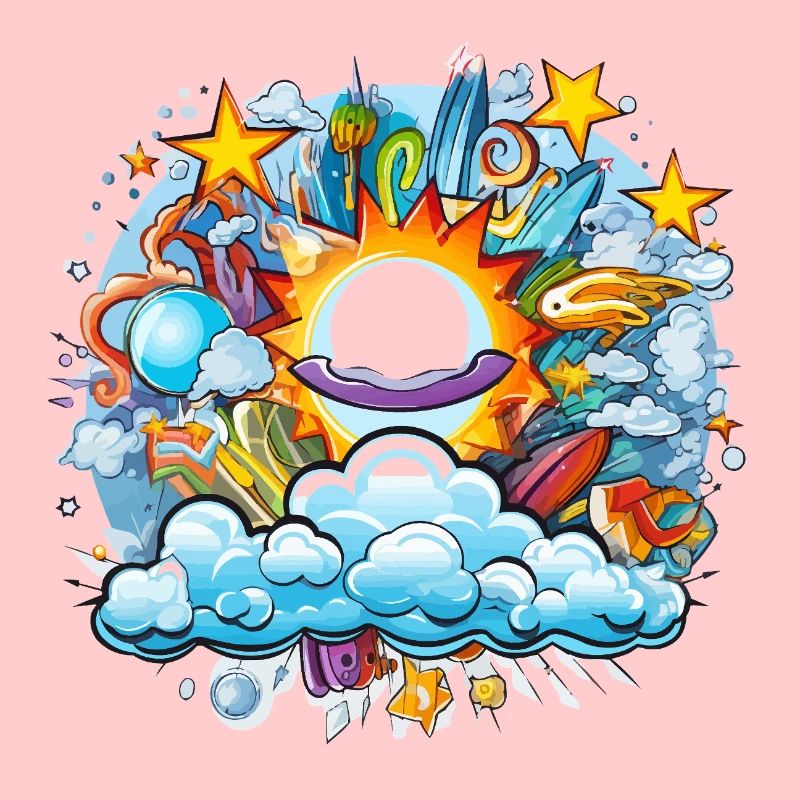 Kosmische Sonnenflug Doodle