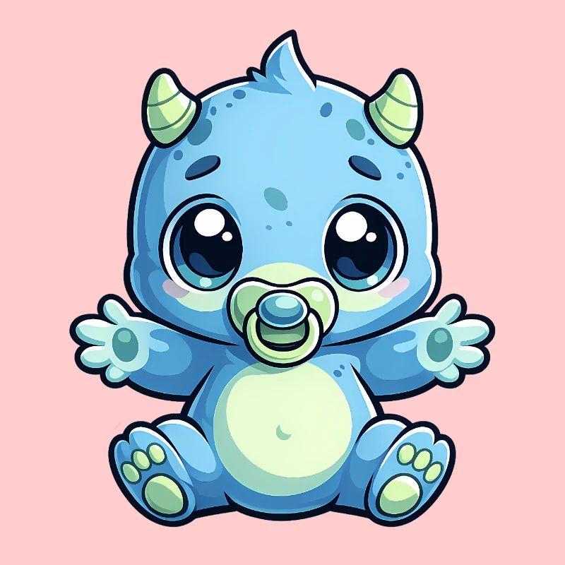 Blue Baby Dragon Pacifier