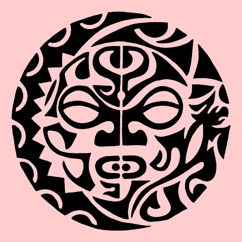 Polynesischer Schädel (Schwarz)