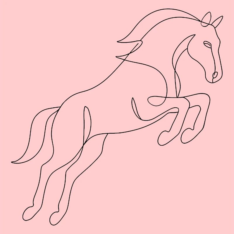 Dessin au trait - Cheval