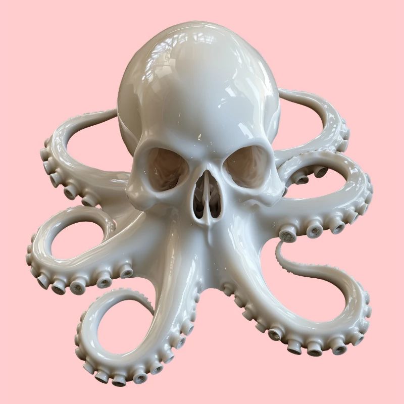 Schädel-Oktopus Fusion