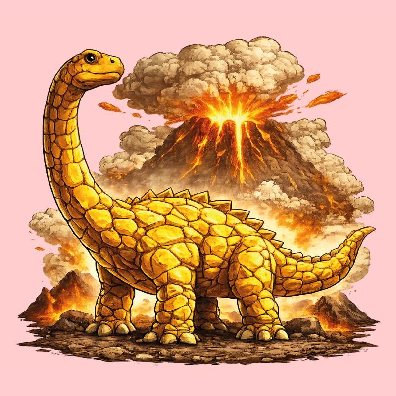 Brontosaurus Vulkaneruption