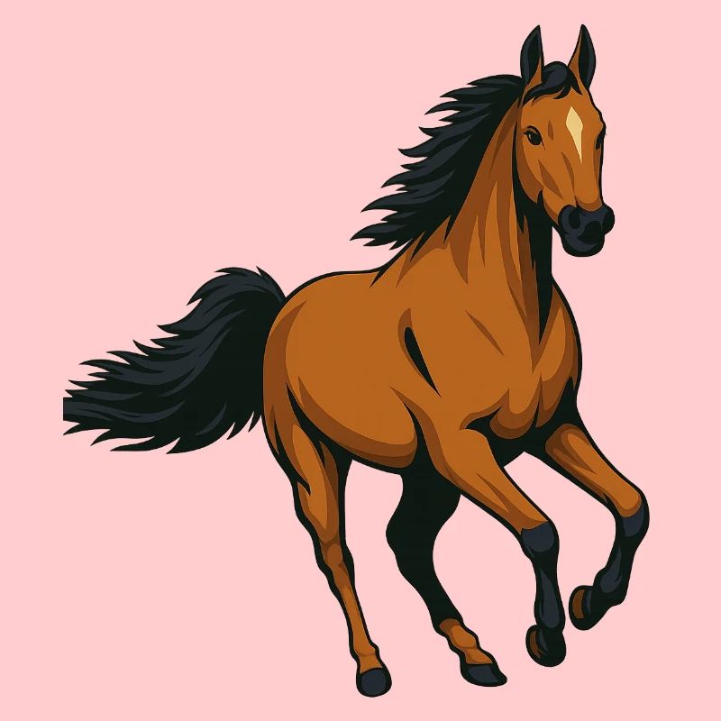 Galloping Amber Stallion
