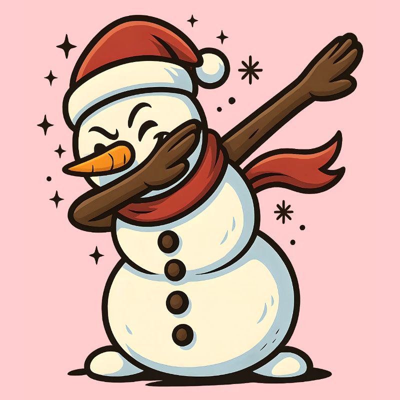 Dabbing Snowman