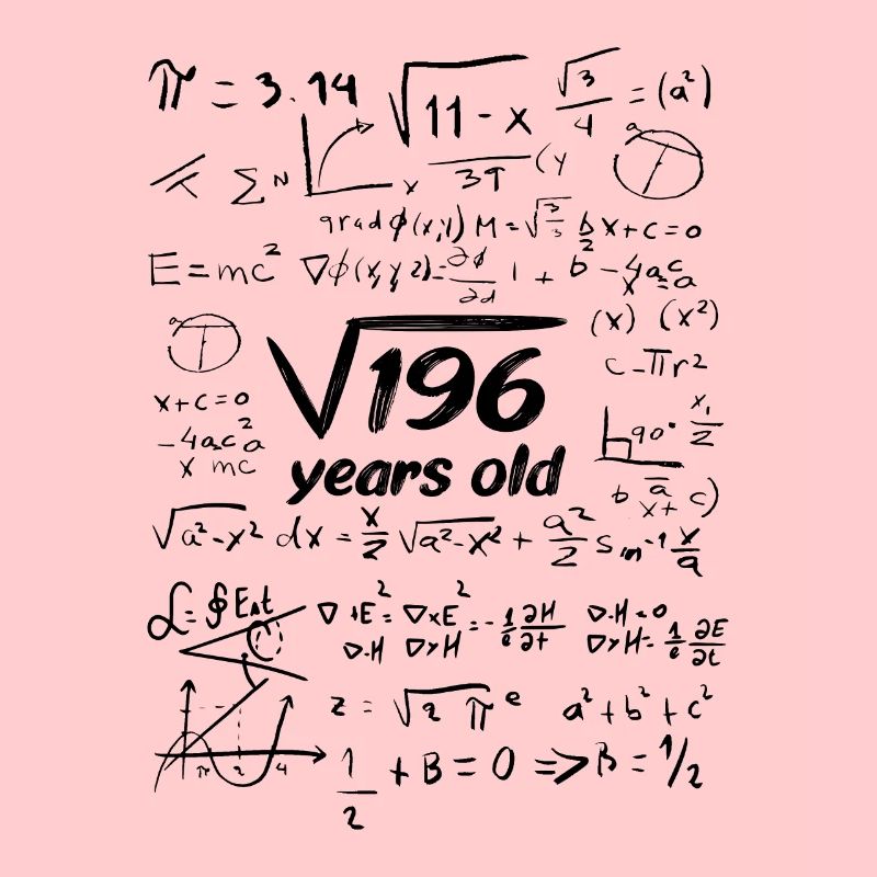 Birthday shirt root square root 196 14 years