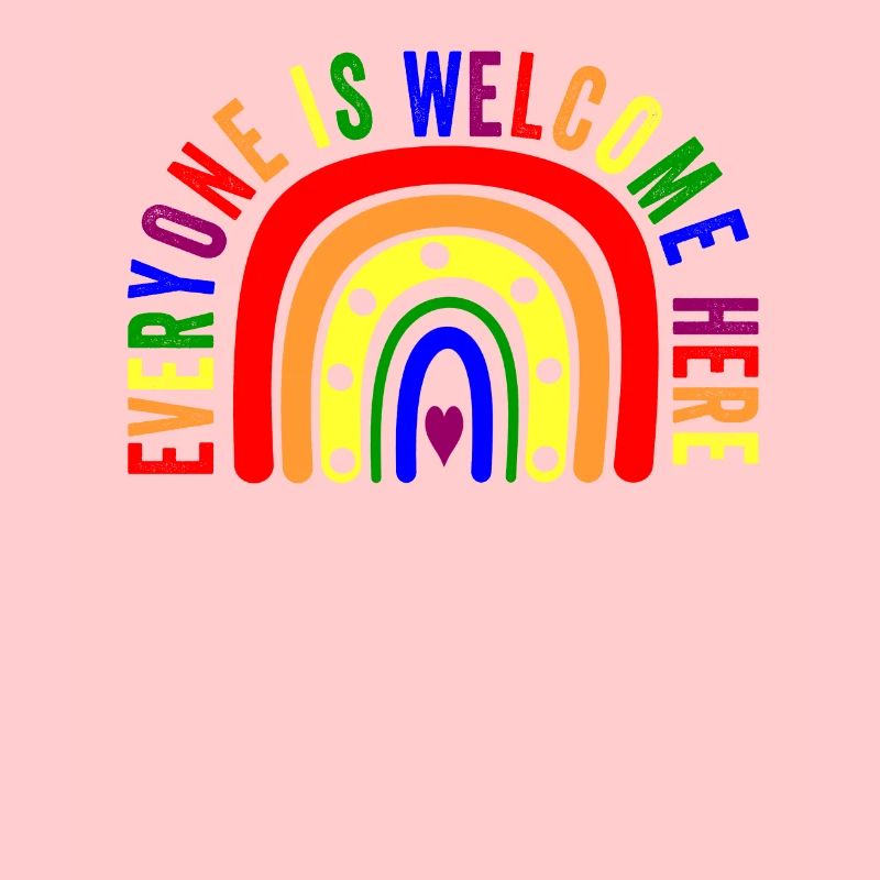 UNITY DAY Everyone is Welcome Here Boho Rainbow