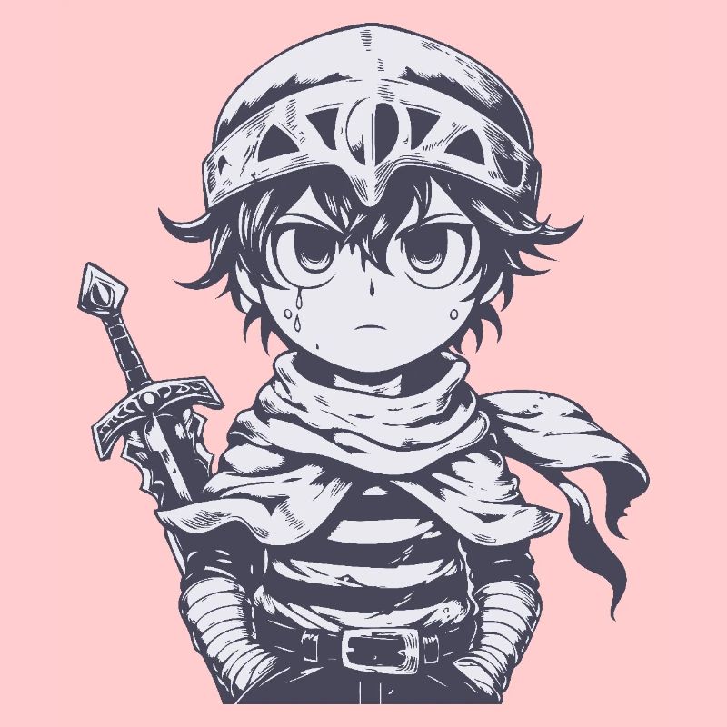 Petit chevalier de la forêt avec épée