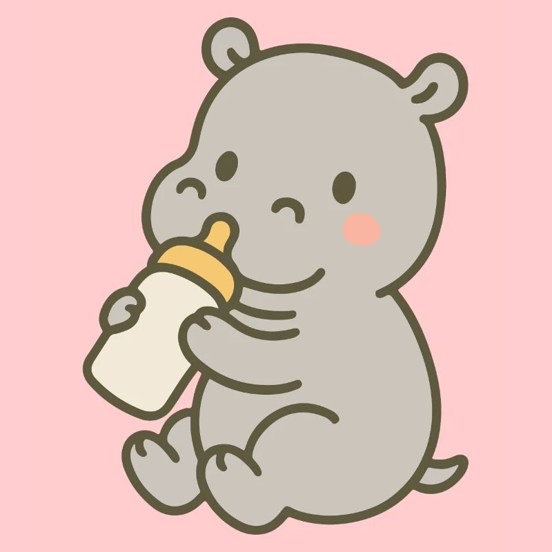 Flusspferdchen mit Fläschchen